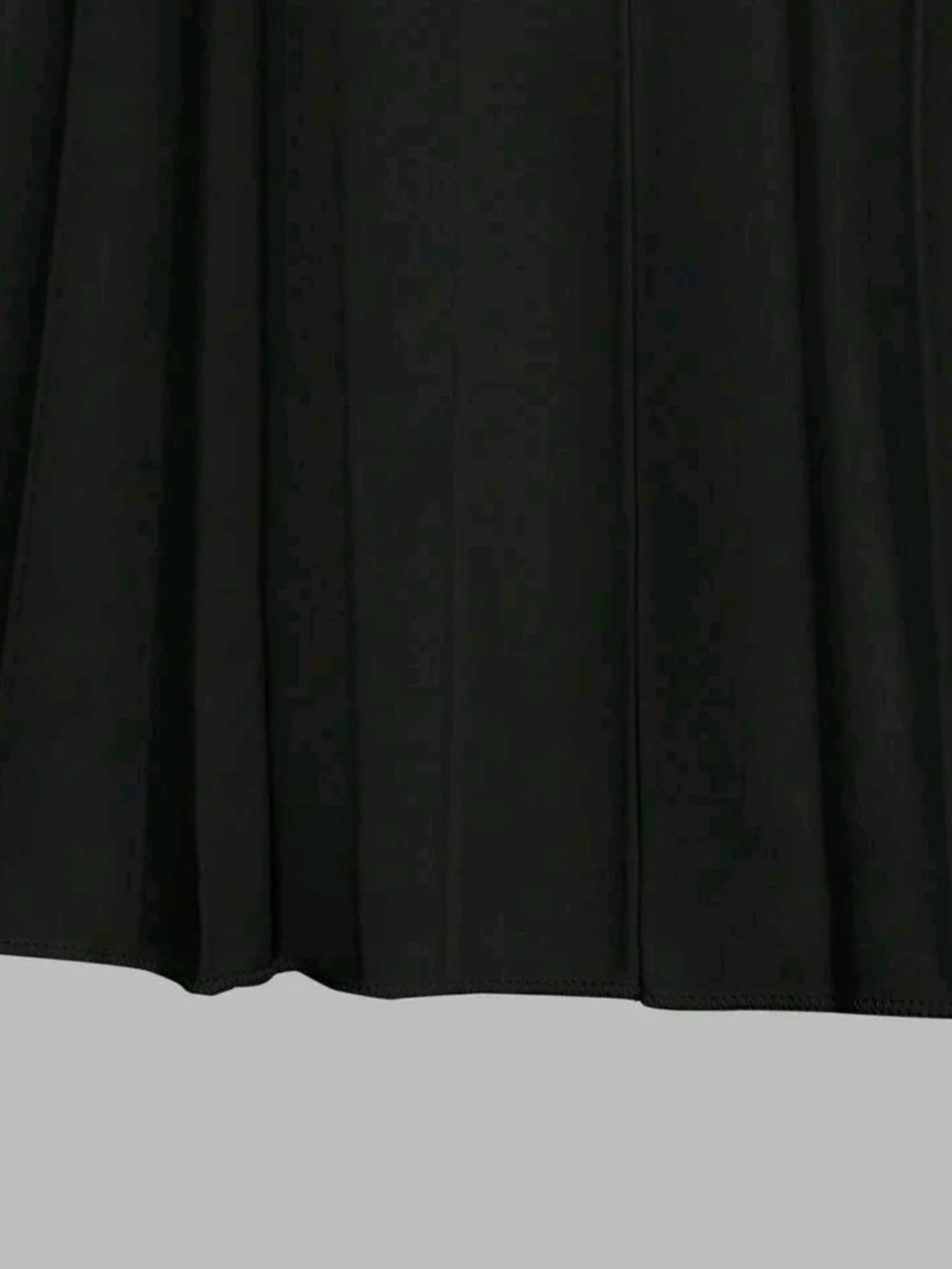 Pleated Midi Skirt Black Size M High Waisted Zip Closure Button Front Design